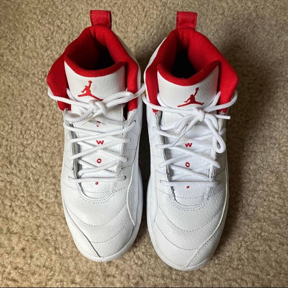 Jordan White and Red Trainers